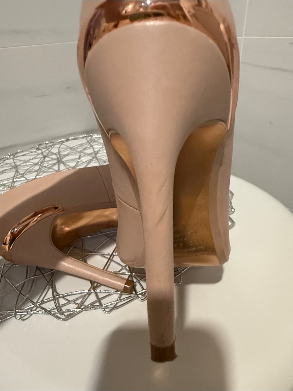 Ted Baker Kawwa Leather Heels in Rose Size 6.5 - Picture 10 of 14
